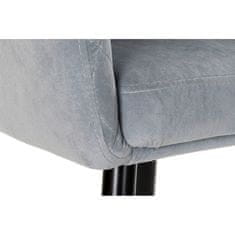 DKD Home Decor Jedilni stol DKD Home Decor Črna kovina Poliester Nebo modra (56 x 60 x 90 cm)