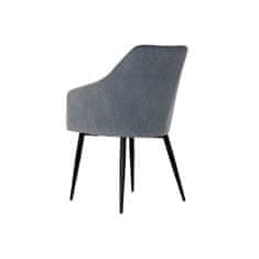 DKD Home Decor Jedilni stol DKD Home Decor Črna kovina Poliester Nebo modra (56 x 60 x 90 cm)