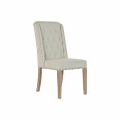 DKD Home Decor Jedilni stol DKD Home Decor Bež Linen Rubber wood (47 x 64 x 102 cm)