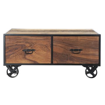 DKD Home Decor Stranska mizica DKD Home Decor Les Kovina Starani zaključek (100 x 60 x 45 cm)