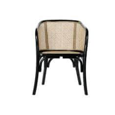 DKD Home Decor Vrtni stol DKD Home Decor Črni ratan Elm les (58 x 55 x 77 cm)