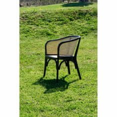 DKD Home Decor Vrtni stol DKD Home Decor Črni ratan Elm les (58 x 55 x 77 cm)