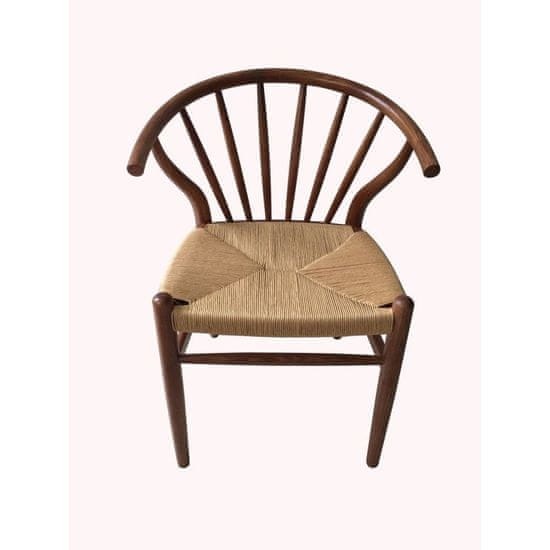 DKD Home Decor Jedilni stol DKD Home Decor Večbarvni Naravni les Ratan Elm wood 57 x 47 x 80 cm 57 x 47 x 79 cm