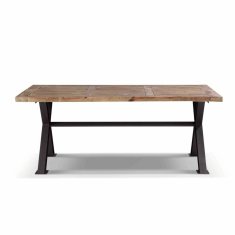 DKD Home Decor Jedilna miza DKD Home Decor Kovina železo recikliran les 200 x 100 x 78 cm