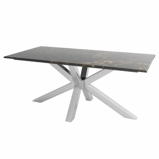 DKD Home Decor Jedilna miza DKD Home Decor Marble Steel (180 x 90 x 76 cm)