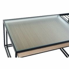 DKD Home Decor Sredinska miza DKD Home Decor Črna Večbarvna Naravni les Kovina Bambus Kristal 110 x 60 x 45 cm