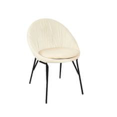DKD Home Decor Jedilni stol DKD Home Decor bež kovinski poliester (60 x 60 x 87 cm)