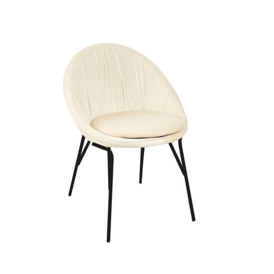 DKD Home Decor Jedilni stol DKD Home Decor bež kovinski poliester (60 x 60 x 87 cm)
