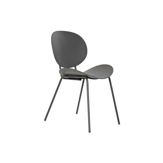 DKD Home Decor Stol DKD Home Decor Kovina Temno siva Polipropilen (PP) (50 x 55 x 79,5 cm)