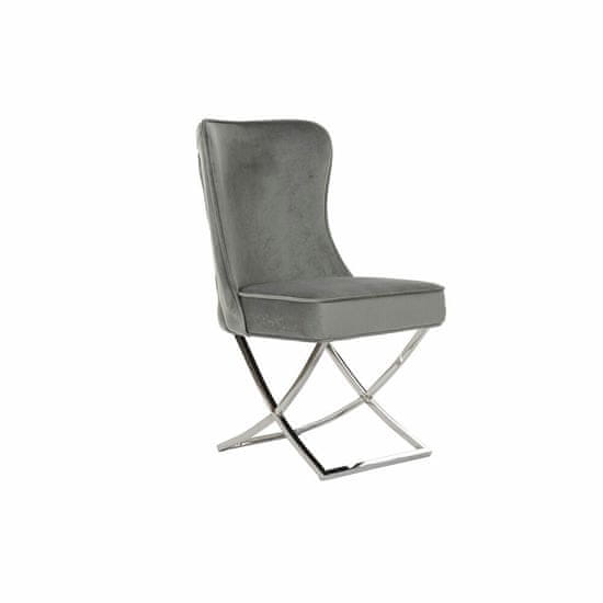 DKD Home Decor Jedilni stol DKD Home Decor Poliester Steel (53 x 64 x 99,5 cm)
