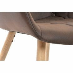 DKD Home Decor Jedilni stol DKD Home Decor Naravna temno rjava bukev Plastika 60 x 62 x 81 cm