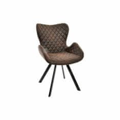 DKD Home Decor Jedilni stol DKD Home Decor 54 x 60,5 x 83 cm črna kovina plastika temno rjava