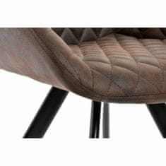 DKD Home Decor Jedilni stol DKD Home Decor 54 x 60,5 x 83 cm črna kovina plastika temno rjava