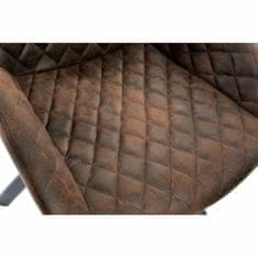 DKD Home Decor Jedilni stol DKD Home Decor 54 x 60,5 x 83 cm črna kovina plastika temno rjava