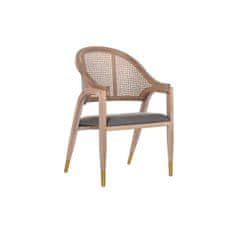 DKD Home Decor Jedilni stol DKD Home Decor Naravna temno siva 59 x 55 x 88 cm