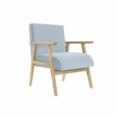 DKD Home Decor Fotelj DKD Home Decor Poliester Nebo modra MDF Les (61 x 63 x 77 cm)