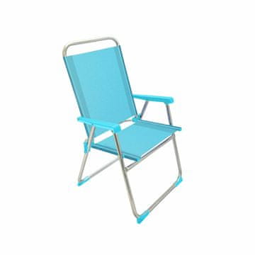 BigBuy Stol za plažo Aluminium Sky blue 22 mm Blue 52 x 56 cm (52 x 56 x 92 cm)