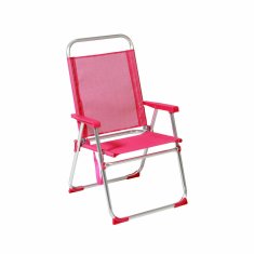 BigBuy Stol za plažo Fuksija aluminij 22 mm 52 x 56 cm (52 x 56 x 92 cm)