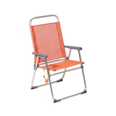 BigBuy Stol za plažo oranžni aluminij 22 mm (52 x 56 x 92 cm)