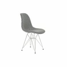 DKD Home Decor Jedilni stol DKD Home Decor bela črna naravna kovina plastika 47 x 49 x 83 cm