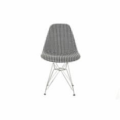DKD Home Decor Jedilni stol DKD Home Decor bela črna naravna kovina plastika 47 x 49 x 83 cm
