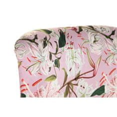 DKD Home Decor Jedilni stol DKD Home Decor 60 x 66 x 77 cm Črna bež roza les (2 enoti)