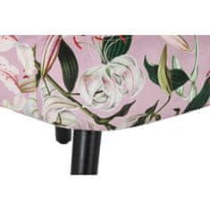 DKD Home Decor Jedilni stol DKD Home Decor 60 x 66 x 77 cm Črna bež roza les (2 enoti)