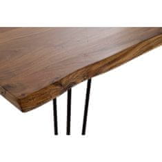 DKD Home Decor Jedilna miza DKD Home Decor 180 x 87 x 76 cm Črna kovina Rjava akacija