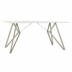 DKD Home Decor Jedilna miza DKD Home Decor Siva bež kovinska smola (160 x 90 x 76 cm)