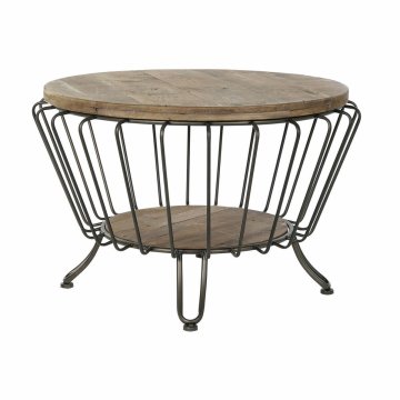 DKD Home Decor Sredinska miza DKD Home Decor Kovinski borovničev les (78 x 78 x 51 cm)