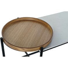 DKD Home Decor Miza DKD Home Decor Črna kovina Les Rjava Bela Marmor (128 x 54 x 46 cm)