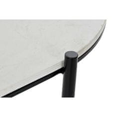 DKD Home Decor Miza DKD Home Decor Črna kovina Les Rjava Bela Marmor (128 x 54 x 46 cm)