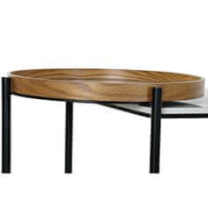 DKD Home Decor Miza DKD Home Decor Črna kovina Les Rjava Bela Marmor (128 x 54 x 46 cm)