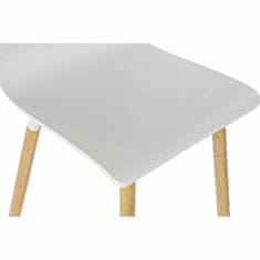 DKD Home Decor Jedilni stol DKD Home Decor 43 x 50 x 88 cm Les Bela Naravna guma Svetlo rjava