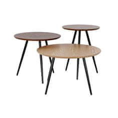 DKD Home Decor Komplet 3 majhnih mizic DKD Home Decor Kovina MDF (60 x 60 x 38 cm)
