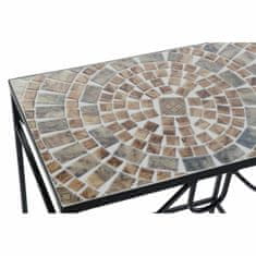 DKD Home Decor Garnitura 2 miz DKD Home Decor Ceramic Black Multicolor Ironwork (2 kosa) (48 x 30 x 58 cm) 