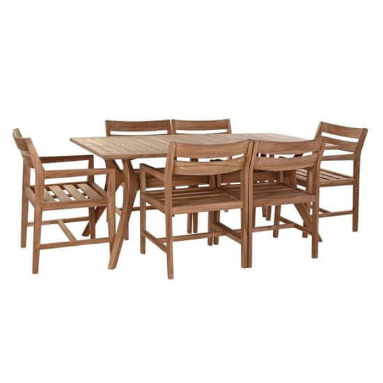 DKD Home Decor Komplet 3 miz DKD Home Decor Teak (180 x 90 x 75 cm) (7 kosov)