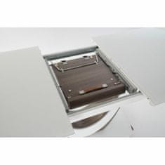 DKD Home Decor Jedilna miza DKD Home Decor Bela Rjava Les Kristal MDF Les 160 x 90 x 76 cm