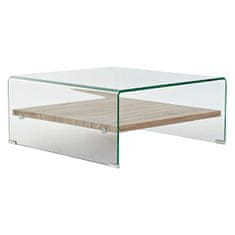 DKD Home Decor Sredinska mizica DKD Home Decor Kaljeno steklo MDF Wood 80 x 80 x 35 cm