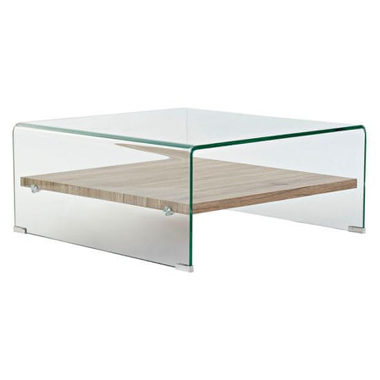 DKD Home Decor Sredinska mizica DKD Home Decor Kaljeno steklo MDF Wood 80 x 80 x 35 cm