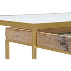 DKD Home Decor Garnitura 2 miz DKD Home Decor Golden Natural Wood Metal Crystal 90 x 60 x 45 cm