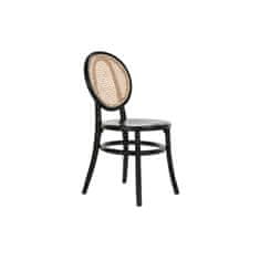 DKD Home Decor Stol DKD Home Decor Črna rešetka iz ratana Elm (43 x 43 x 89 cm)