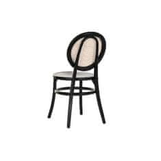 DKD Home Decor Stol DKD Home Decor Črna rešetka iz ratana Elm (43 x 43 x 89 cm)