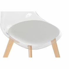 DKD Home Decor Jedilni stol DKD Home Decor Bela Transparentna Naravna 54 x 47 x 81 cm