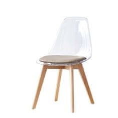 DKD Home Decor Jedilni stol DKD Home Decor bež les polikarbonat 54 x 47 x 81 cm