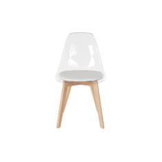 DKD Home Decor Jedilni stol DKD Home Decor Bela Transparentna Naravna 54 x 47 x 81 cm