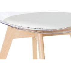 DKD Home Decor Jedilni stol DKD Home Decor Bela Transparentna Naravna 54 x 47 x 81 cm