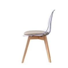 DKD Home Decor Jedilni stol DKD Home Decor bež les polikarbonat 54 x 47 x 81 cm