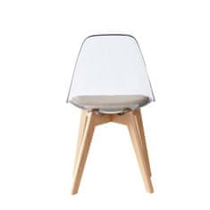 DKD Home Decor Jedilni stol DKD Home Decor bež les polikarbonat 54 x 47 x 81 cm