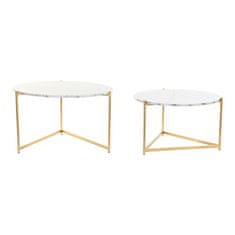 DKD Home Decor Komplet 2 majhnih miz DKD Home Decor 73,5 x 73,5 x 45,56 cm Kovina MDF Les